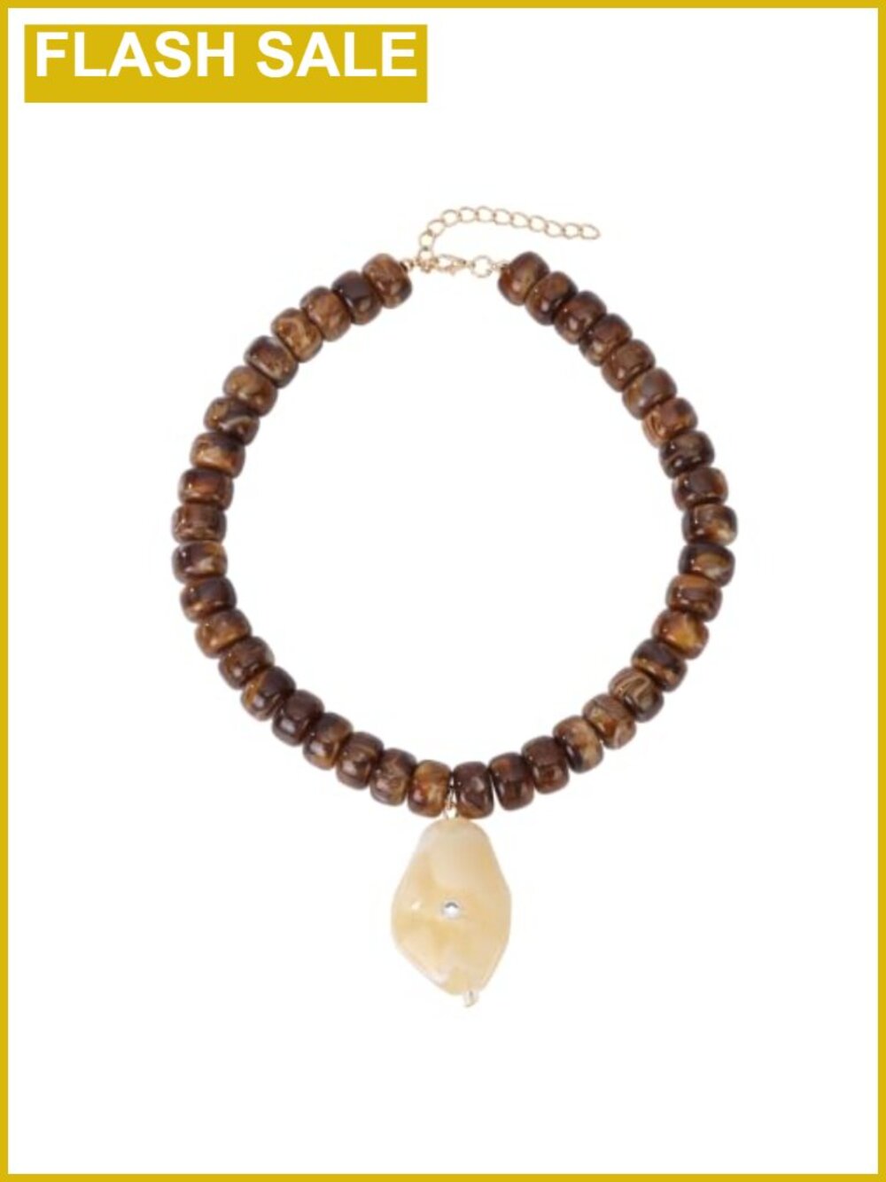 Chunky Beaded Statement Choker Necklace Gold Tone Lobster Clasp